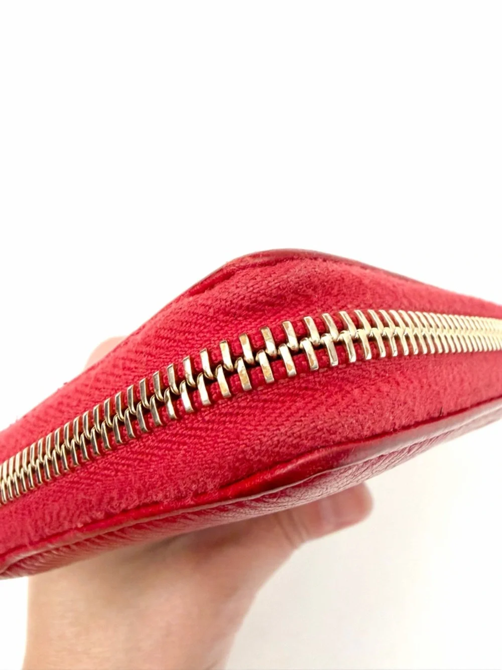GUCCI | Red Soho GG Logo Disco Zip Around Leather Wallet Tassel Continental - Picture 8 of 15